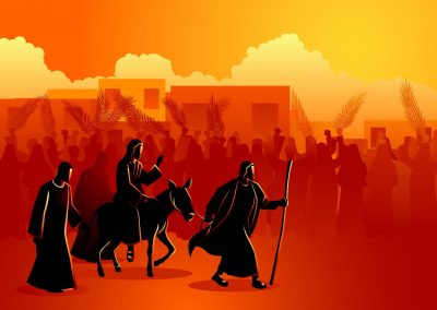 Jesus enters Jerusalem